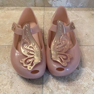 EUC Mini Melissa Butterfly Wing Pink Size 12